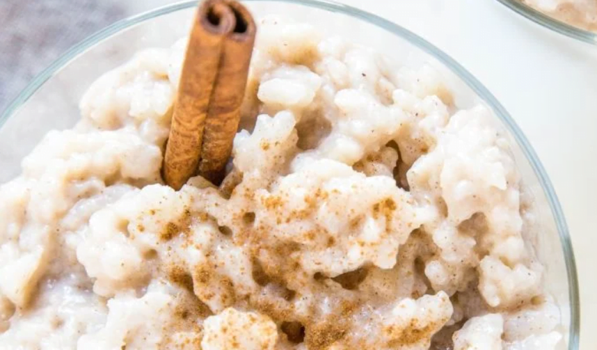 rice pudding with cinnamon