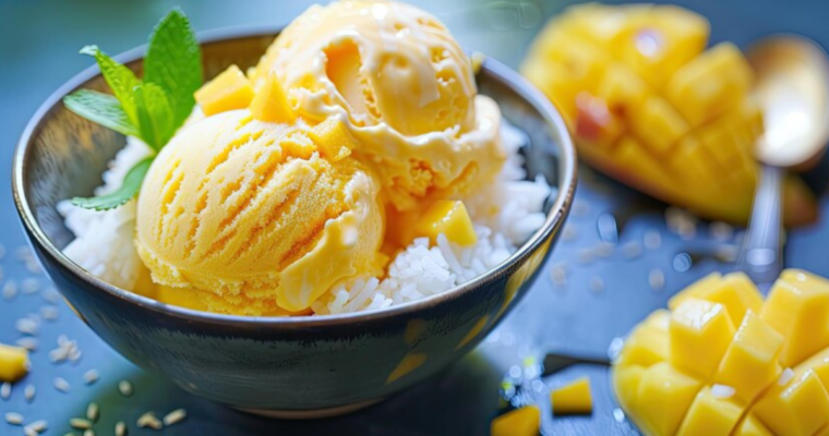 Healthy Mango Ice Cream Recipe with Coconut Milk