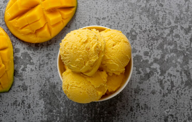 Healthy Mango Ice Cream Recipe with Coconut Milk